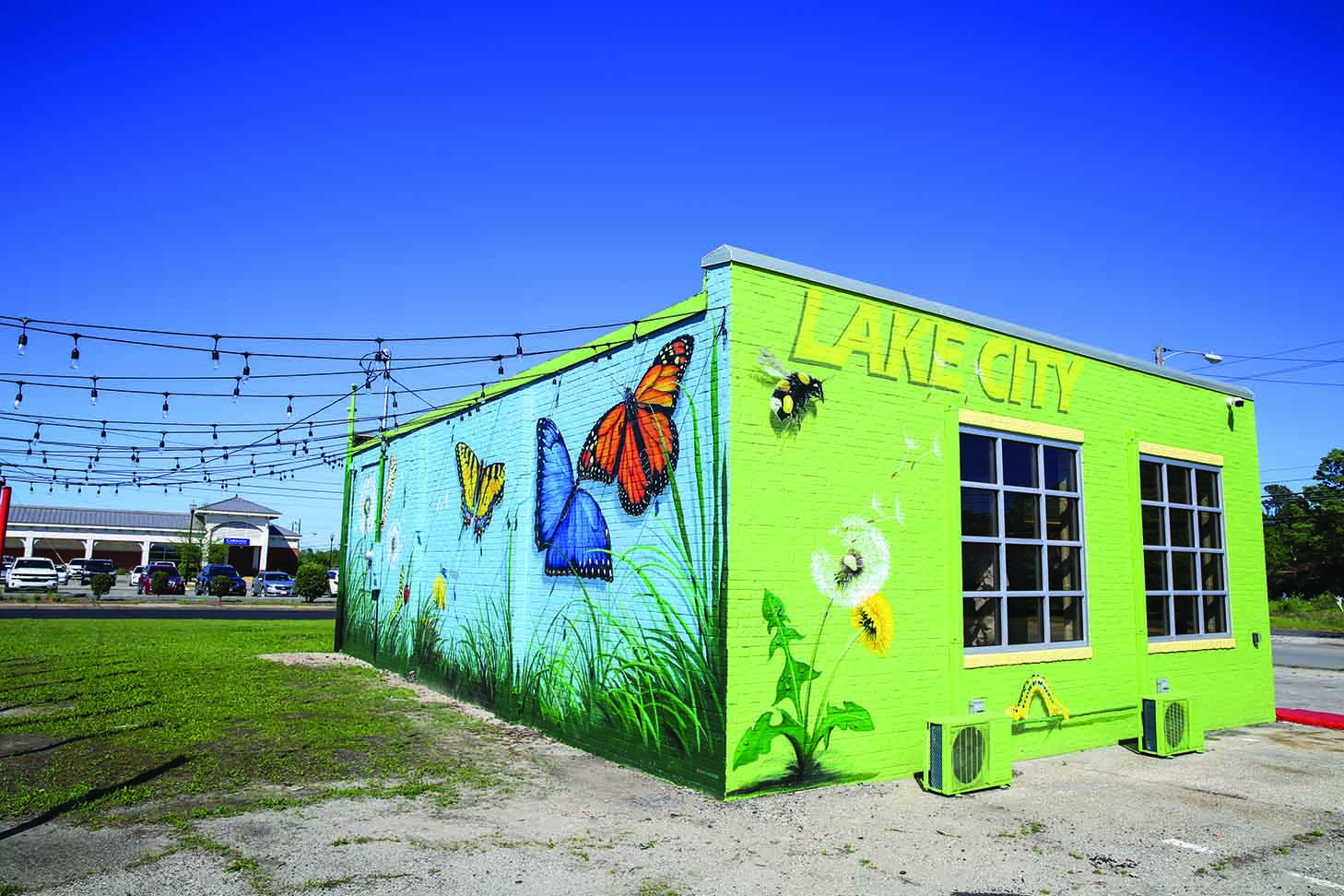 Donald Walker completed the "Transformation" mural in Lake City during the 2019 Artfields