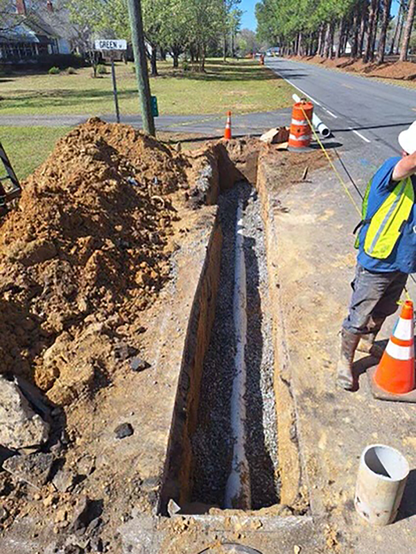 Water line replacements in Bennettsville made use of SC Infrastructure Investment Program funding. Photo: City of Bennettsville.